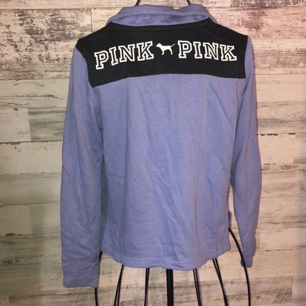 PINK VICTORIA’S SECRET bundle leggings and 2 sweatshirt purple XS quarter zip - Picture 4 of 10